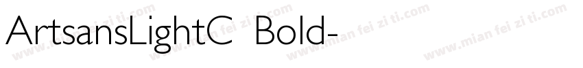 ArtsansLightC Bold字体转换